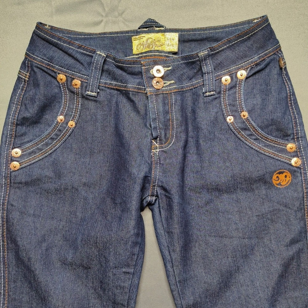 MECCA Femme Women Juniors Size 5/6 Blue Stretch Denim 24" Ankle Jeans - Picture 3 of 12